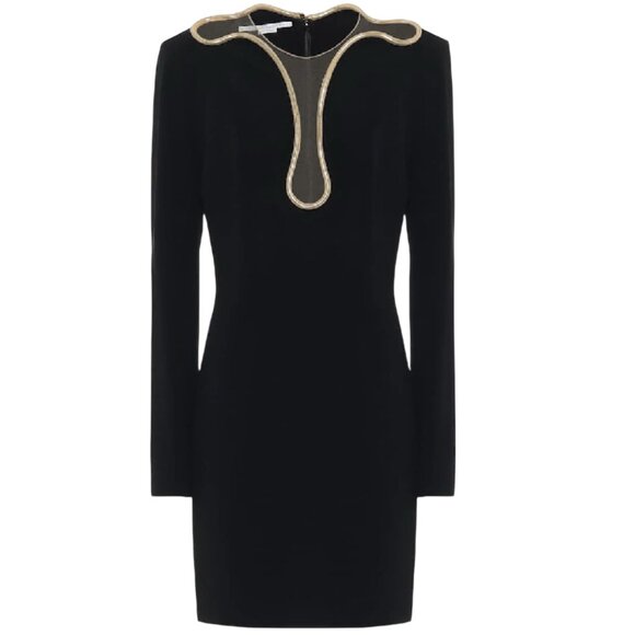 Stella McCartney  net sustain isabela embellished cady and tulle mini dress,40IT - Picture 5 of 10